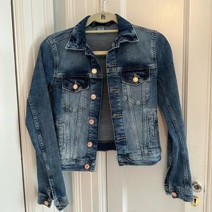 H&M fitted blue denim jacket